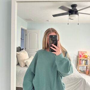 Abercrombie & Fitch Teal/Green Crewneck